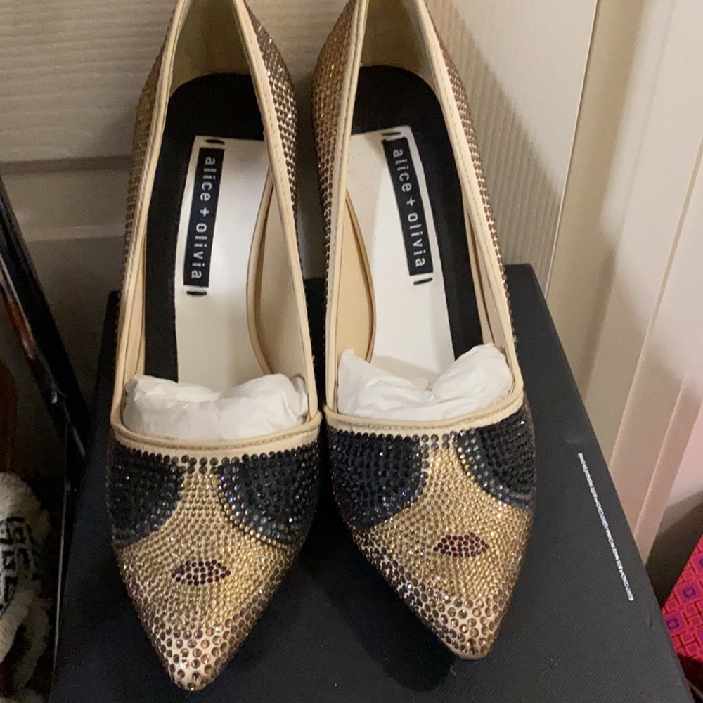 Alice + Olivia Rhinestone Pumps
